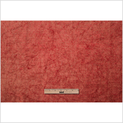 Short Pile Fire Engine Metallic Polyester Blended Velvet - Full