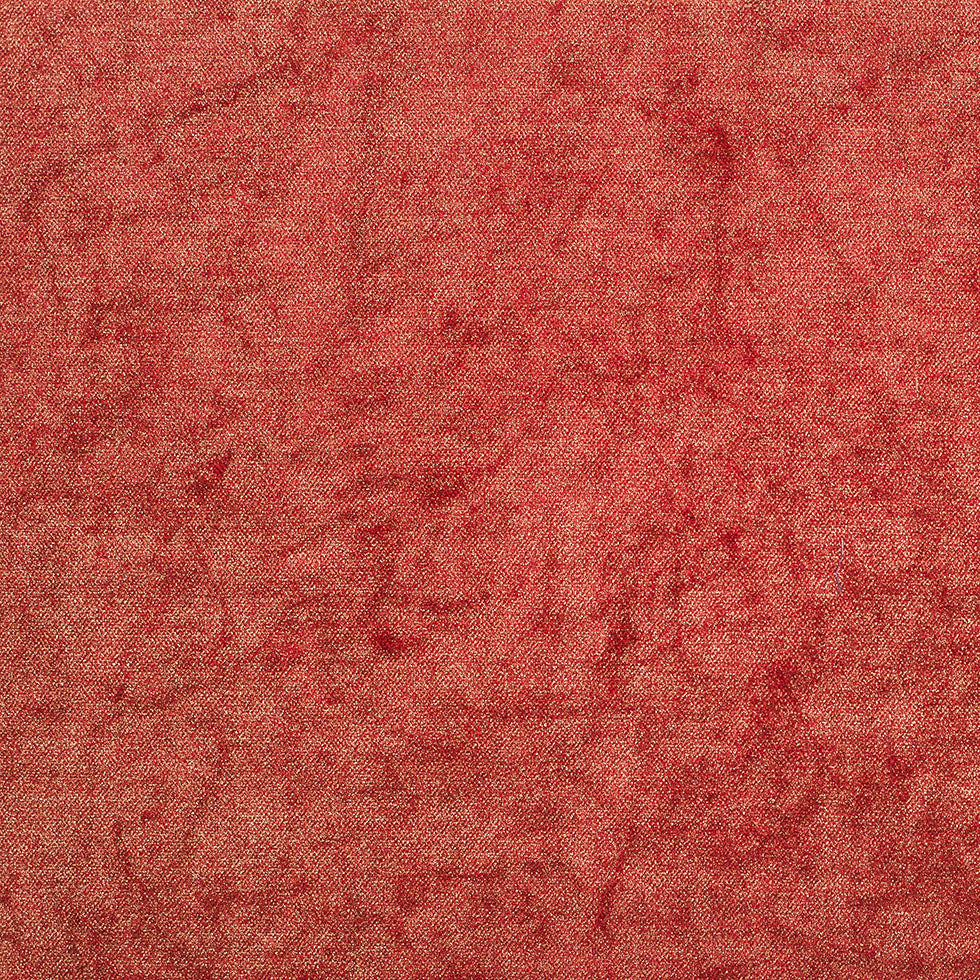 Short Pile Fire Engine Metallic Polyester Blended Velvet