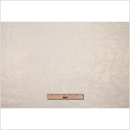 Short Pile Ivory Metallic Polyester Blended Velvet - Full