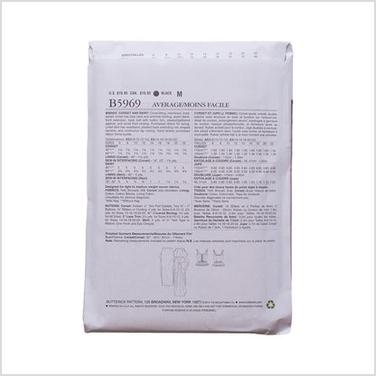 Butterick Misses' Corset and Skirt Pattern 5969 Size E5 Detail