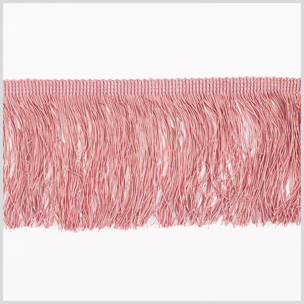 4" European Dusty Rose Chainette Fringe Trim