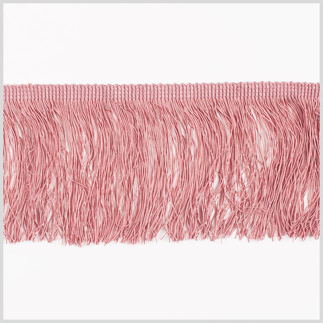 4" European Dusty Rose Chainette Fringe Trim