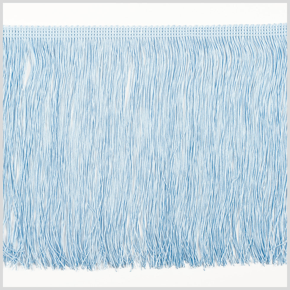 8" European Baby Blue Chainette Fringe Trim