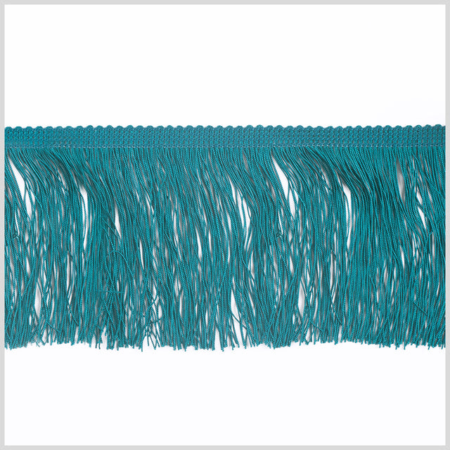 4" European Dark Teal Chainette Fringe Trim