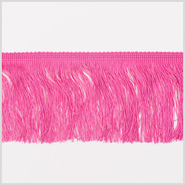 4 European Magenta Chainette Fringe Trim