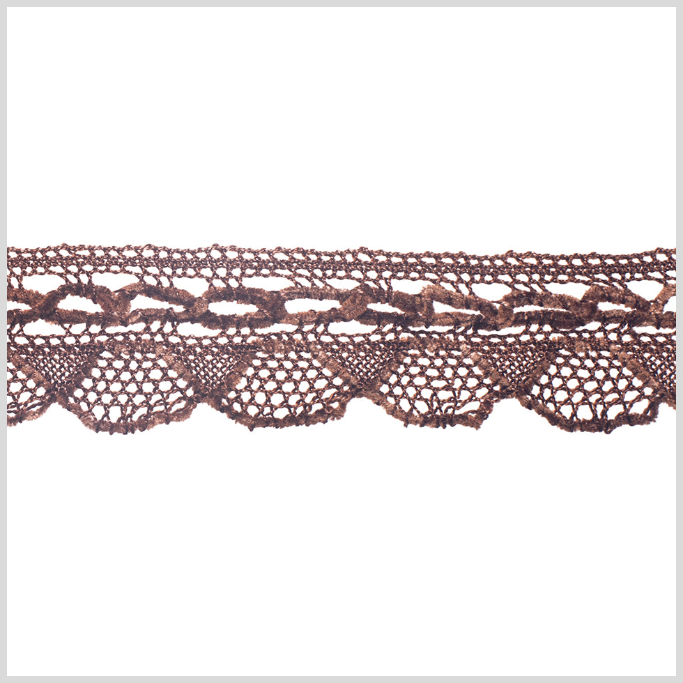 1.5 European Brown Crochet Trim