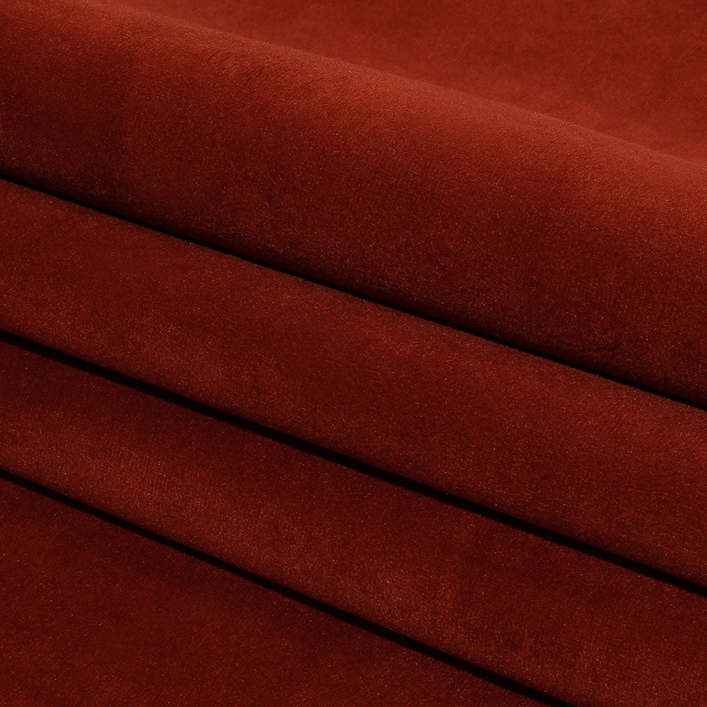 Rouge Polyester Velvet Folded