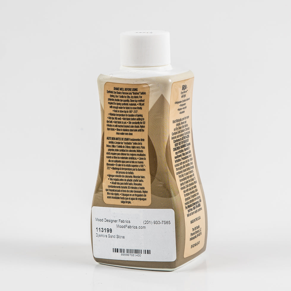 Rit DyeMore Synthetic Fiber Dye - Sand Stone - 7oz Bottle Detail