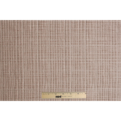 Beige Textured Grid Blended Linen Woven Full