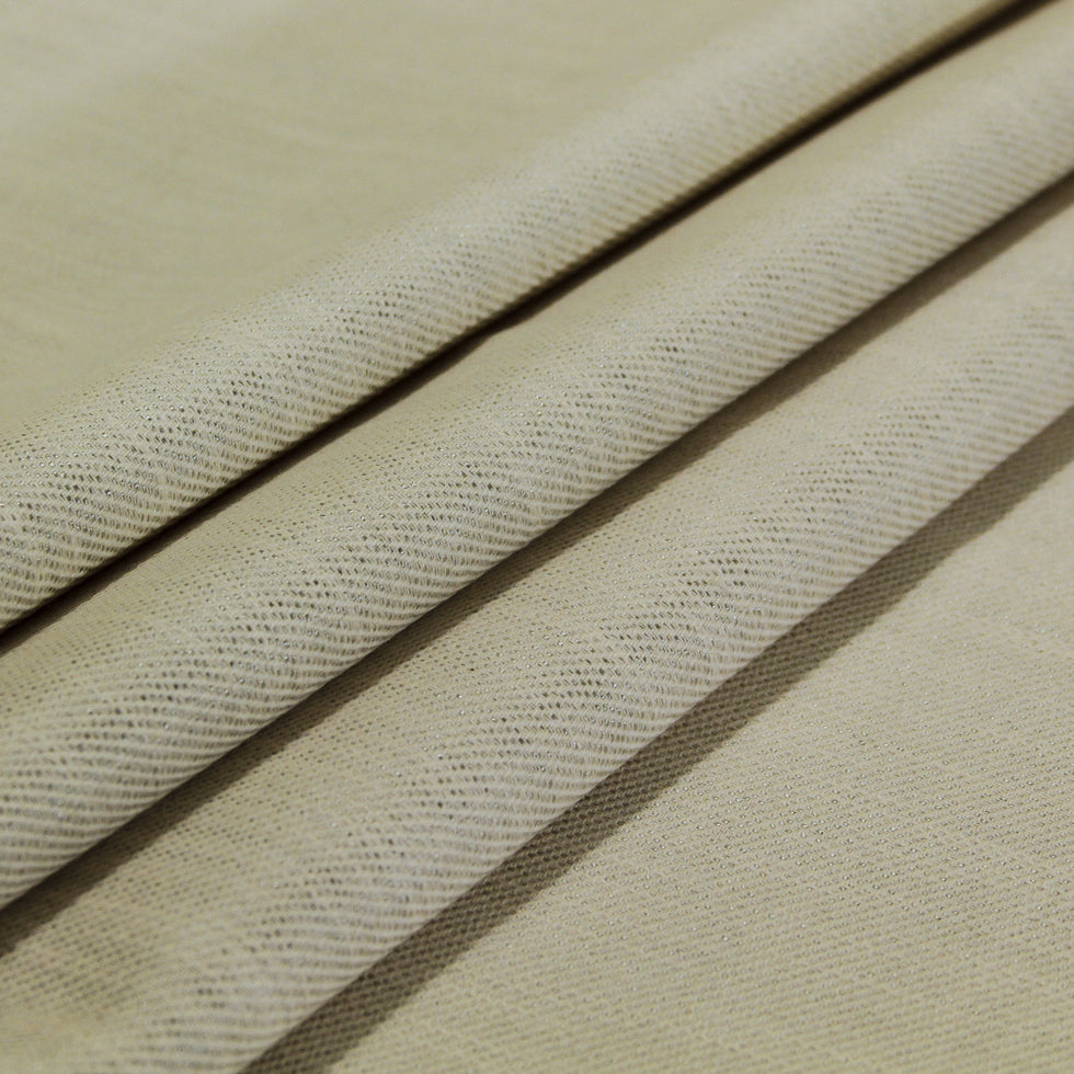 Beige Cotton Blended Serge Twill - Folded