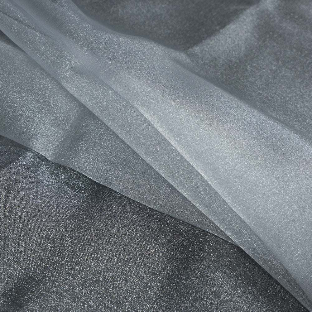 Silver Sparkle Nylon Organza - Detail
