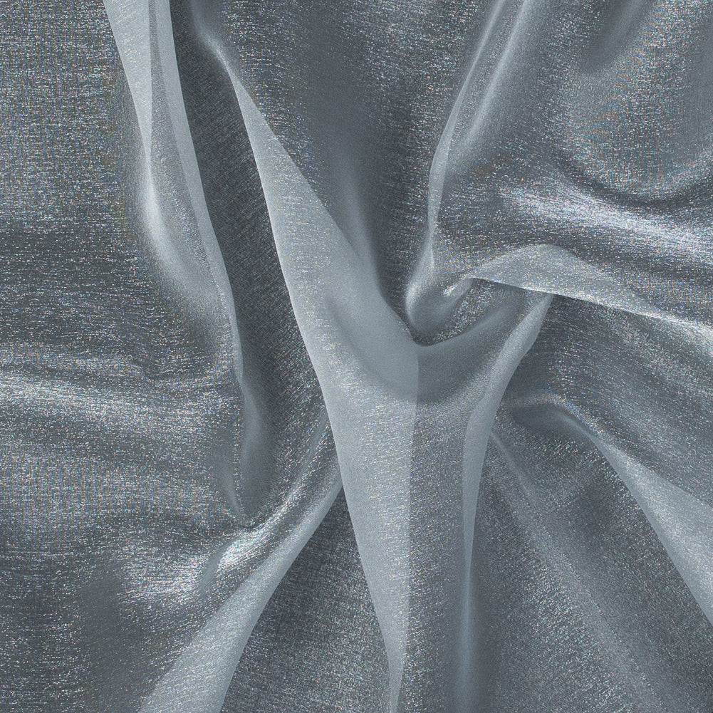 Silver Sparkle Nylon Organza