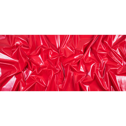 Red Glossy Stretch Imitation Latex - Folded