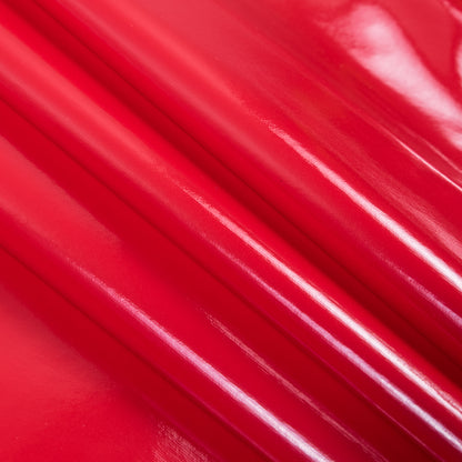 Red Glossy Stretch Imitation Latex - Detail
