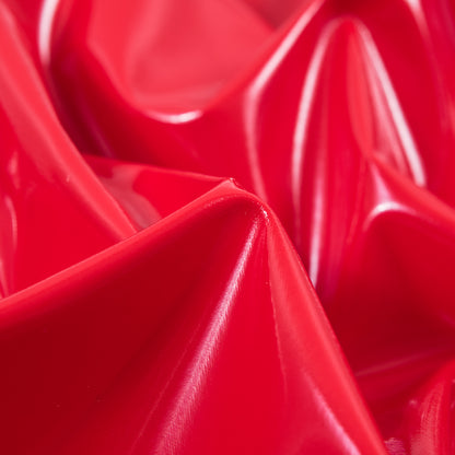 Red Glossy Stretch Imitation Latex - Full