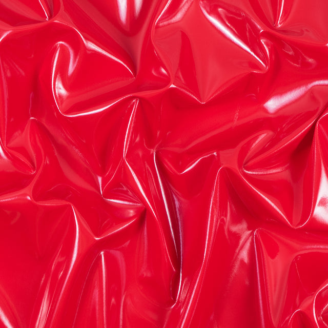 Red Glossy Stretch Imitation Latex