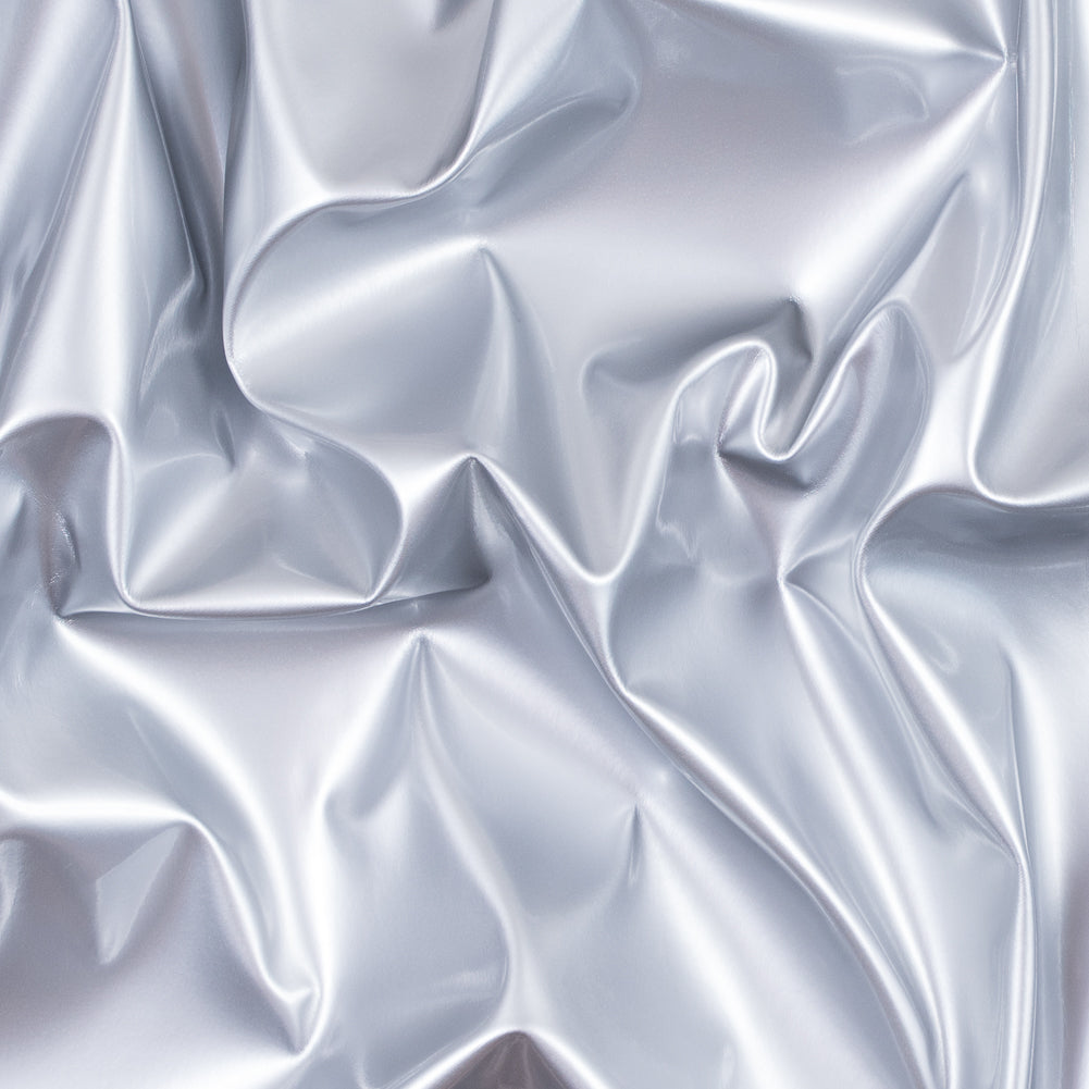 Silver Glossy Stretch Imitation Latex
