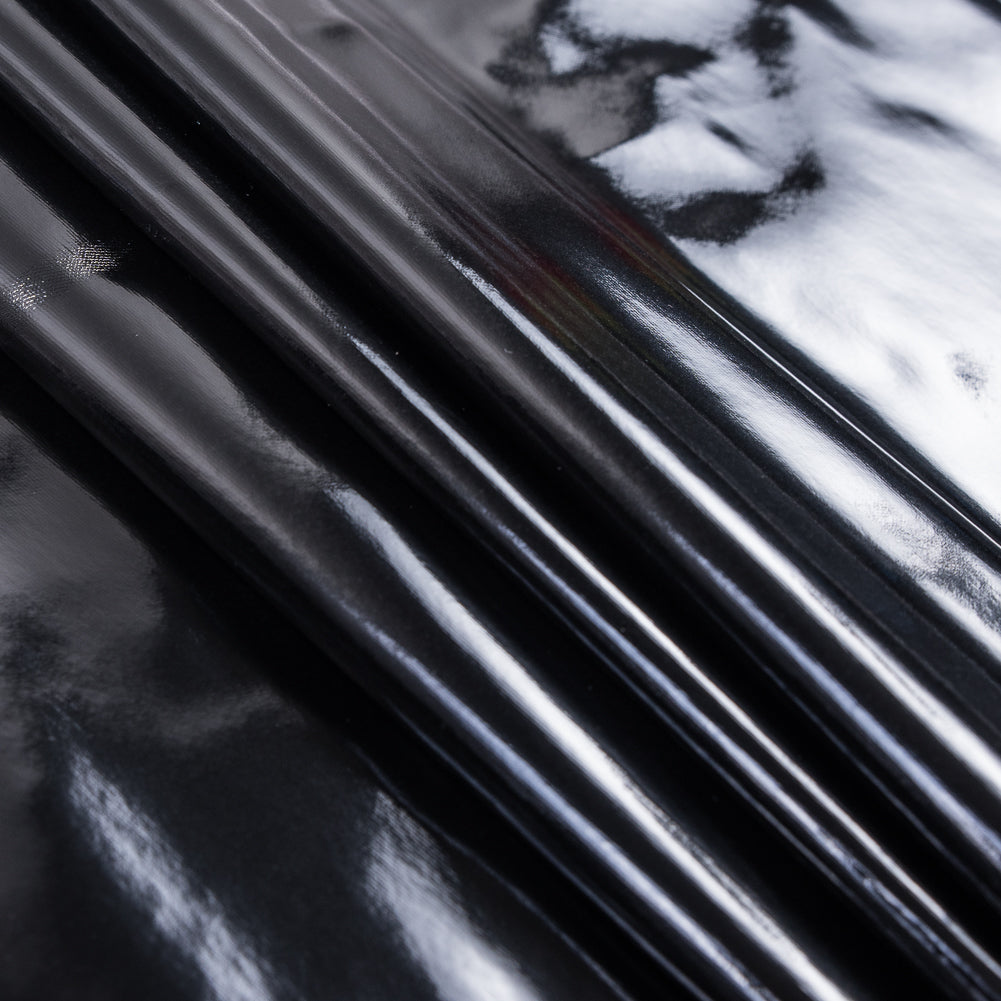 Black Glossy Stretch Imitation Latex - Detail
