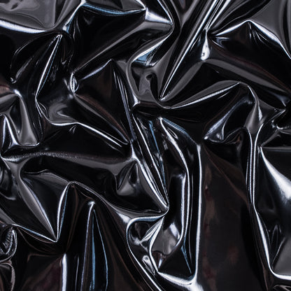 Black Glossy Stretch Imitation Latex