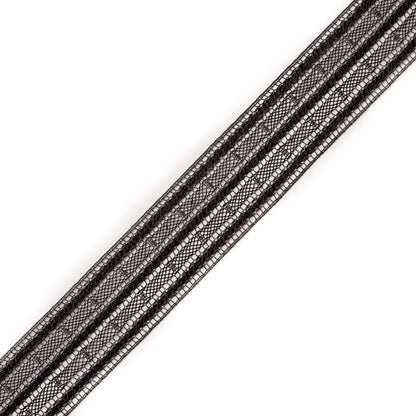 European Metallic Black Lace Trim - 2.5