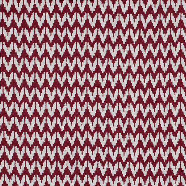 Red/White Chevron Cotton Dobby Jacquard