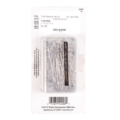 Dritz 2" Nickel-plated Steel T-Pins - 100 Ct. Detail