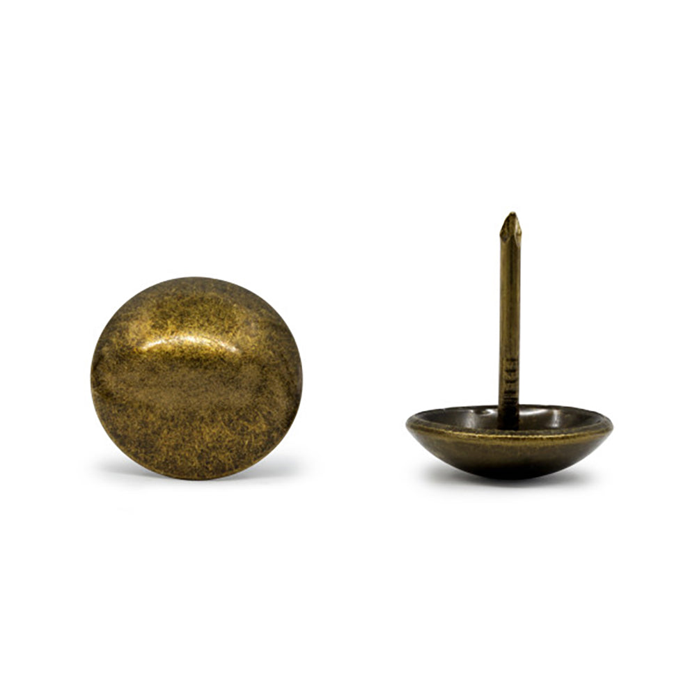 Dritz Home Decorative Nails - Antique Brass Smooth Round - 0.625", 18 ct Folded
