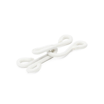 Dritz Covered Hooks & Eyes - White Extra Large - 2 Sets Folded