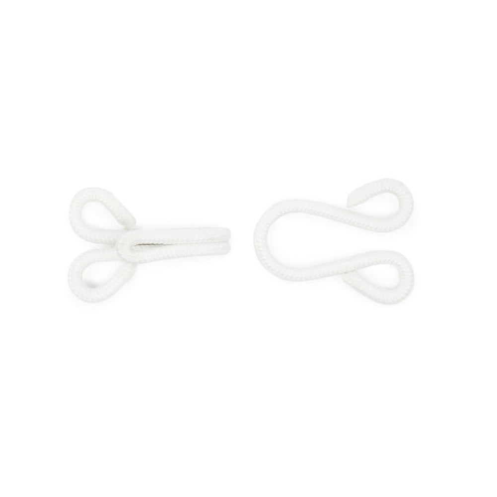 Dritz Covered Hooks & Eyes - White Extra Large - 2 Sets Detail