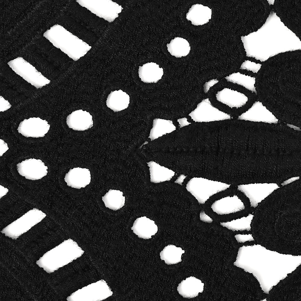 Black Novelty Guipure Lace - Full