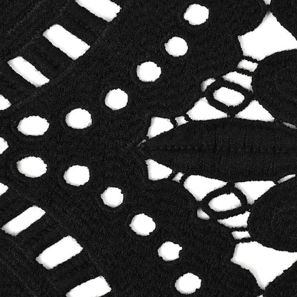 Black Novelty Guipure Lace - Full
