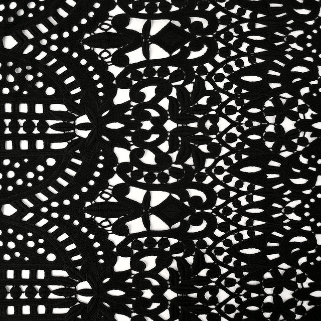 Black Novelty Guipure Lace