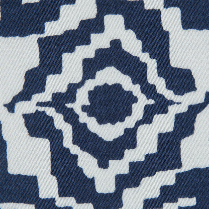 Navy/White Printed Stretch Cotton Sateen - Full