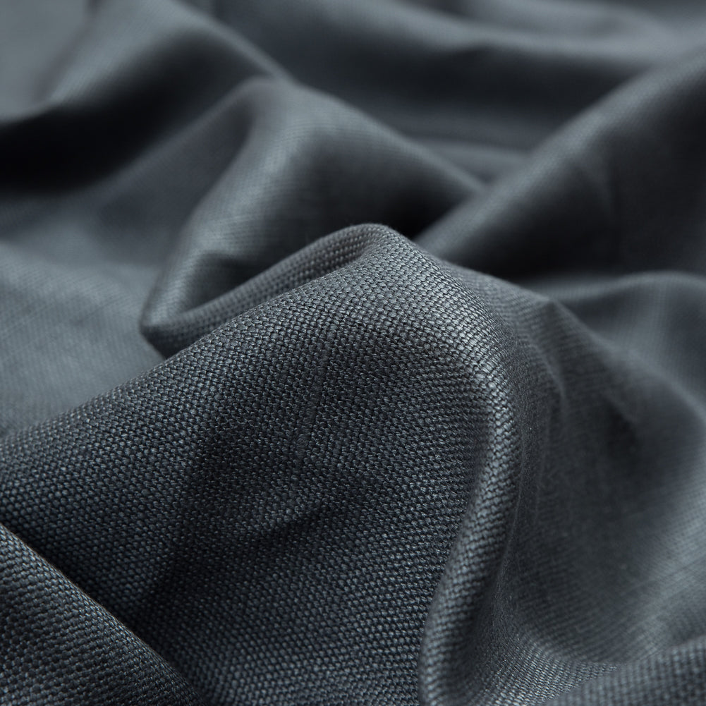 Slate Slubby Linen Woven Detail
