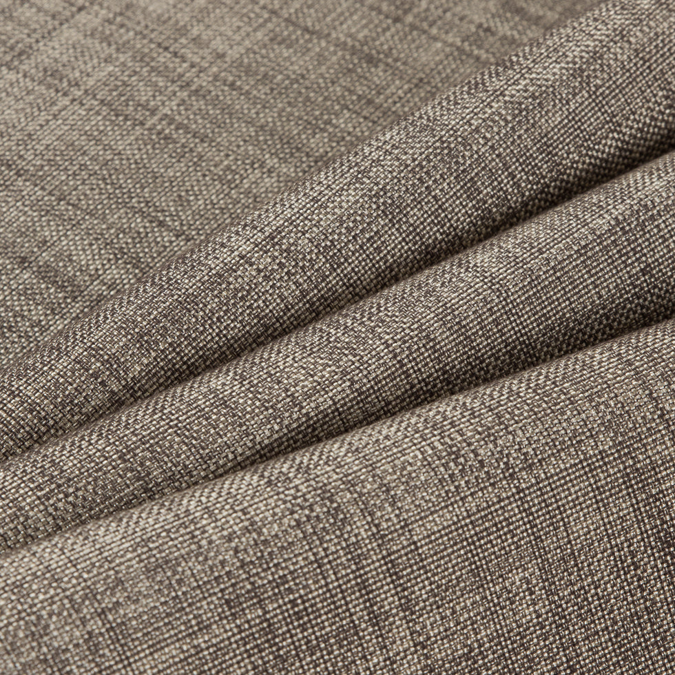 Agate Polyester-Cotton Basketwoven Tweed - Folded
