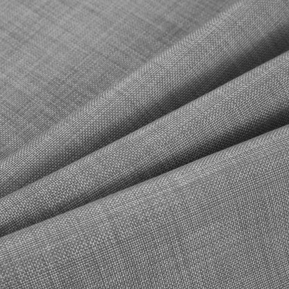 Silver Polyester-Cotton Basketwoven Tweed Folded