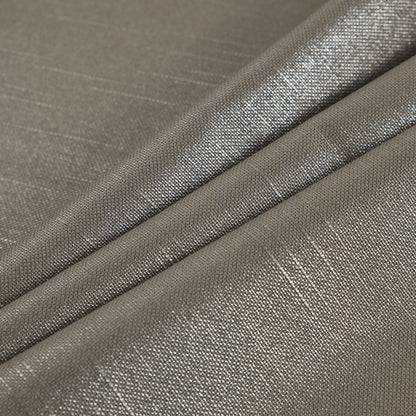 Metallic Silver/Mercury Blended Linen Woven - Folded