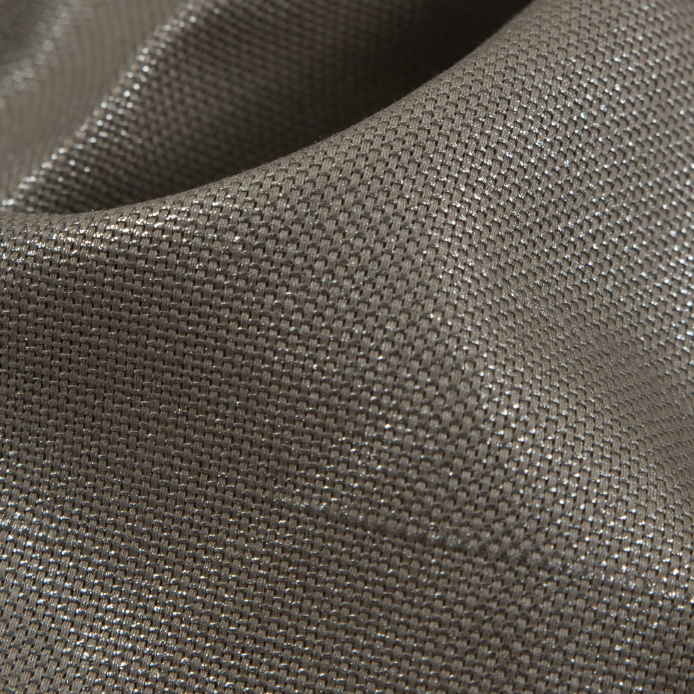Metallic Silver/Mercury Blended Linen Woven - Detail