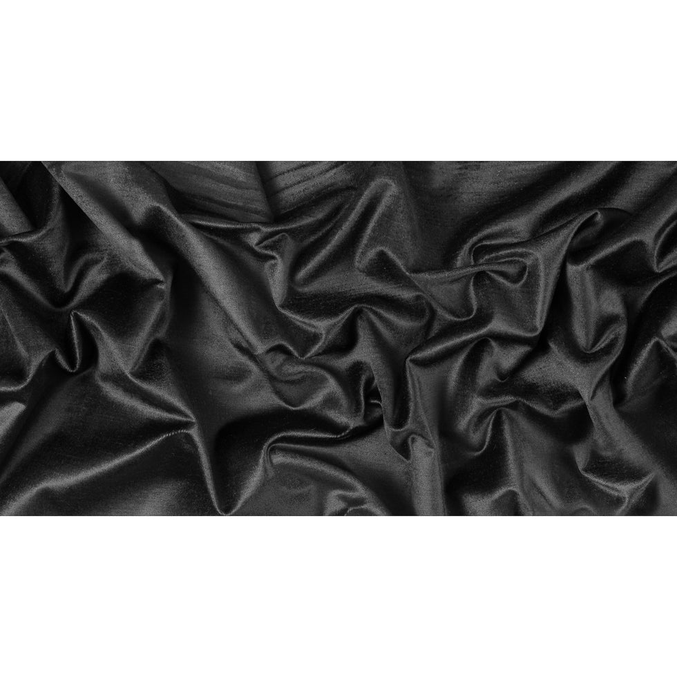 Black Cotton and Rayon Velveteen - Full