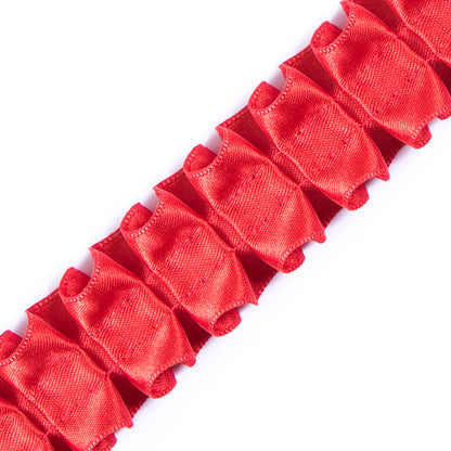 Italian Red Box Pleated Trimming - 1 - Detail