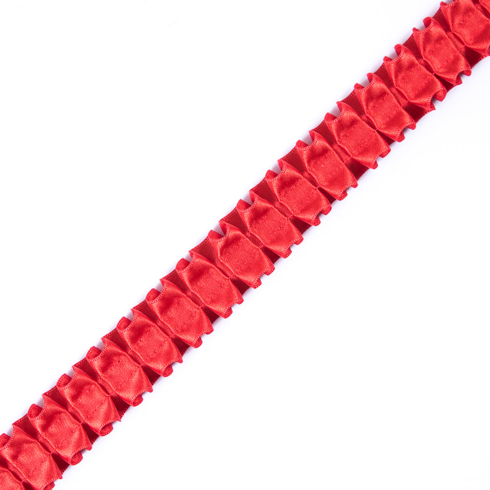 Italian Red Box Pleated Trimming - 1
