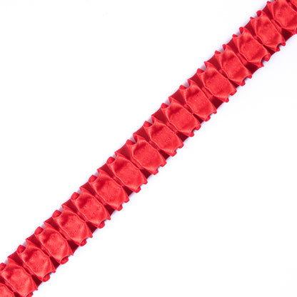 Italian Red Box Pleated Trimming - 1