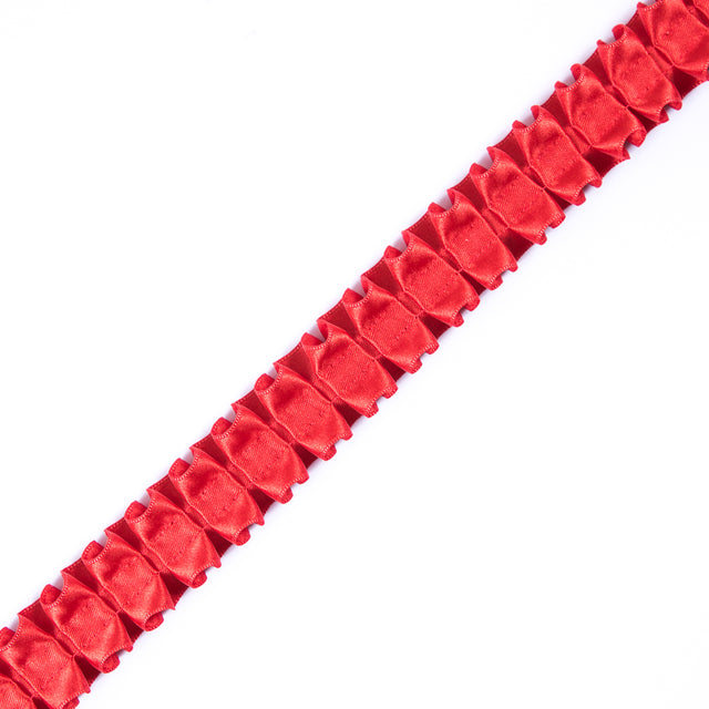 Italian Red Box Pleated Trimming - 1