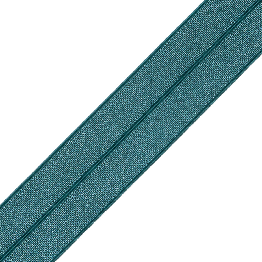 Italian Dark Green Stretch Foldover Elastic - 0.75 - Detail