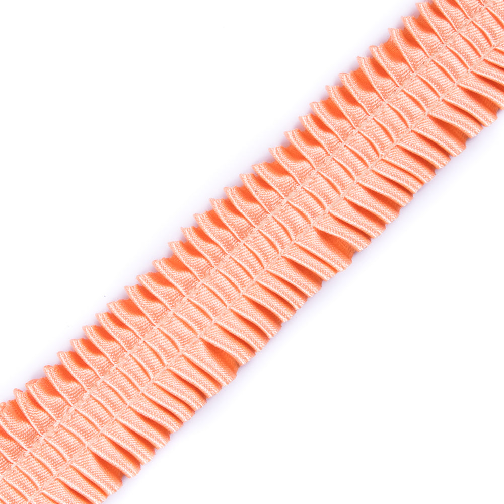 Italian Peach Deep Knife Pleated Trimming - 1 - Detail