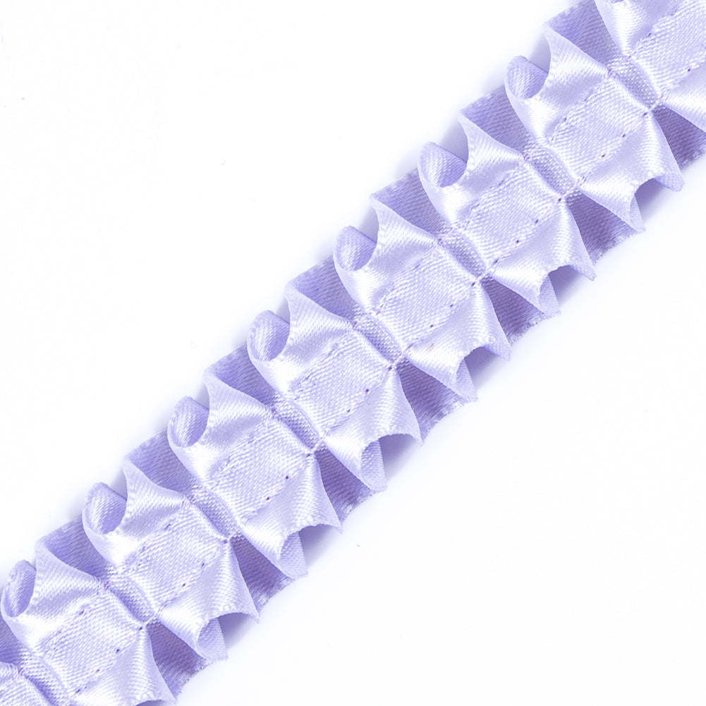 Italian Lavender Box Pleated Trimming - 1" Detail