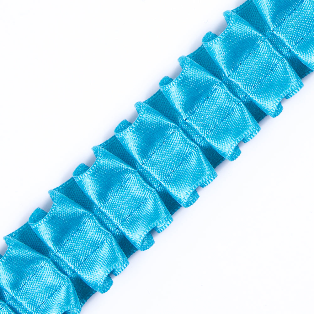 Italian Aqua Box Pleated Trimming - 1 - Detail