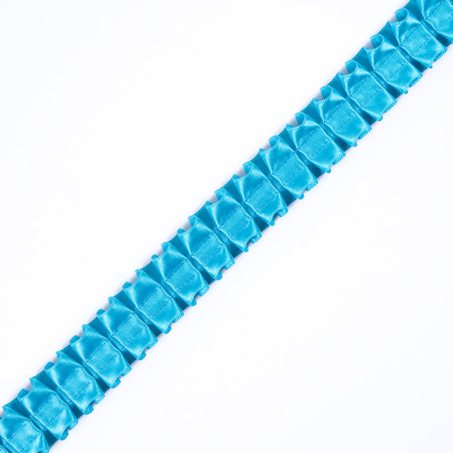 Italian Aqua Box Pleated Trimming - 1