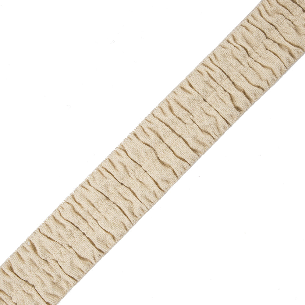 Italian Greggio Ruched Stretch Wool Trimming - 1.5