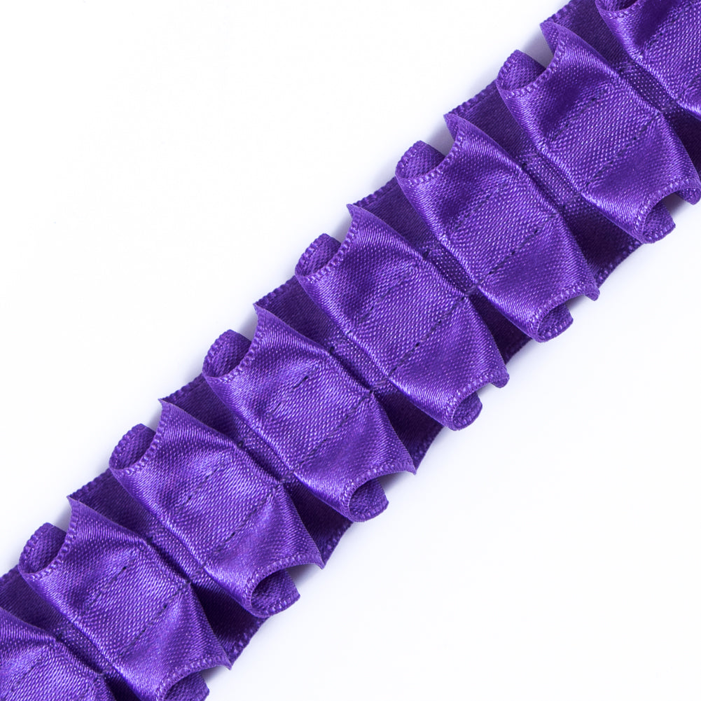 Italian Purple Box Pleated Trimming - 1 - Detail